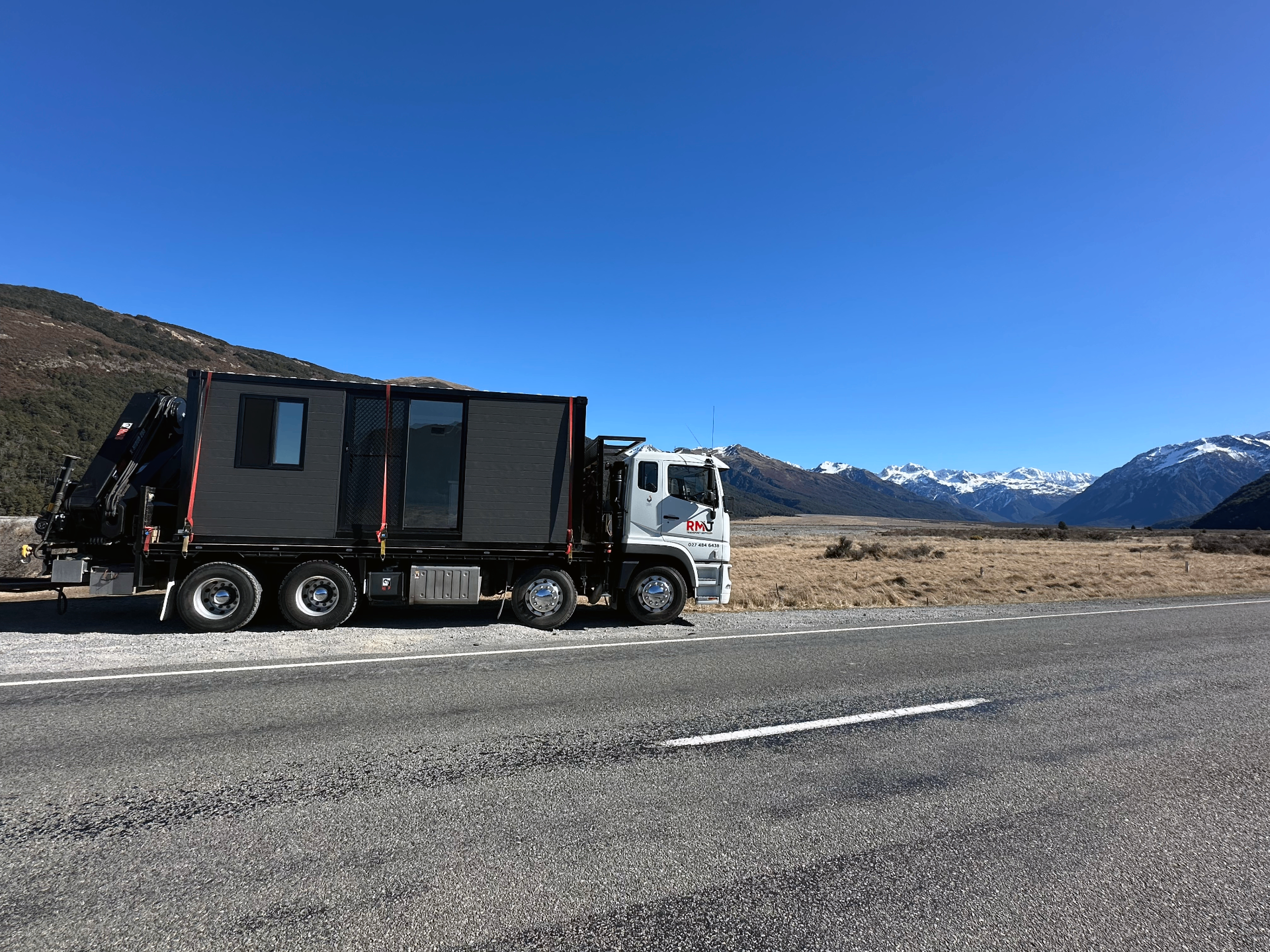 The Sanctuary delivered by HIAB in a mountain setting