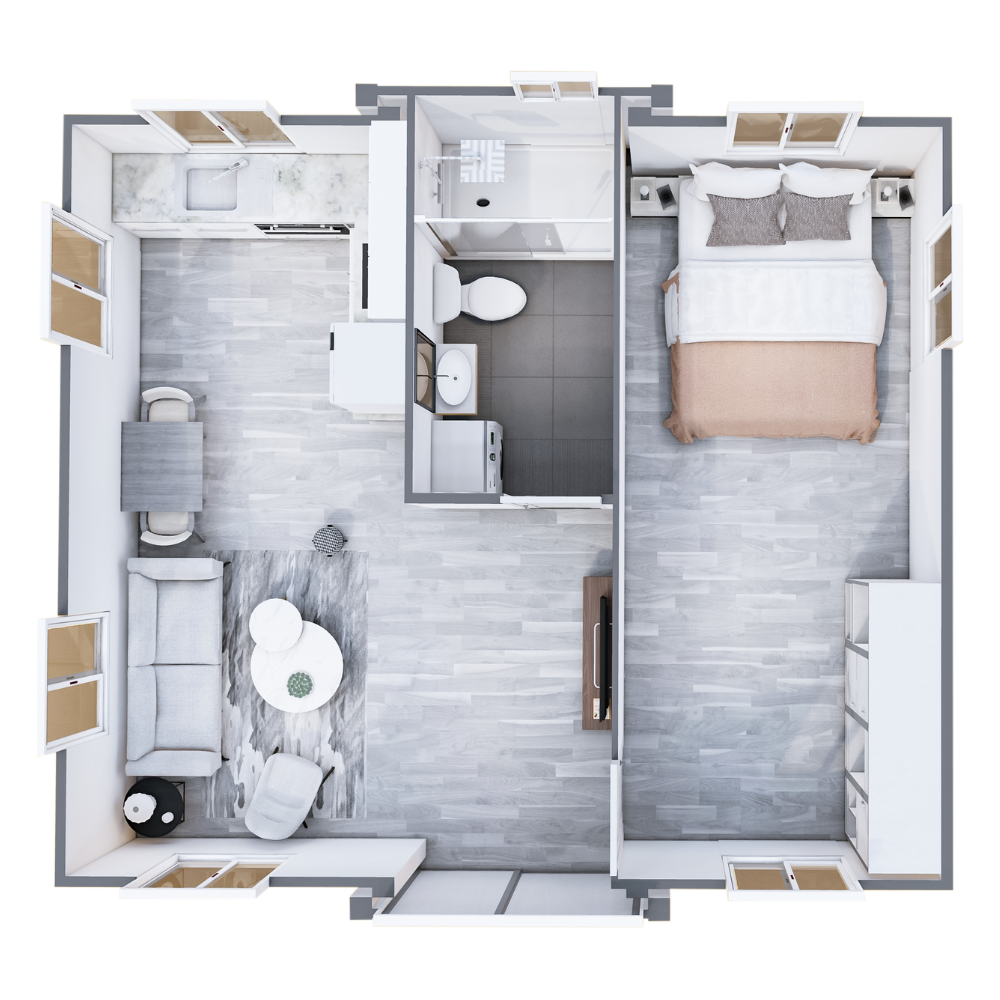 20ft Expander – 1 Large Bedroom