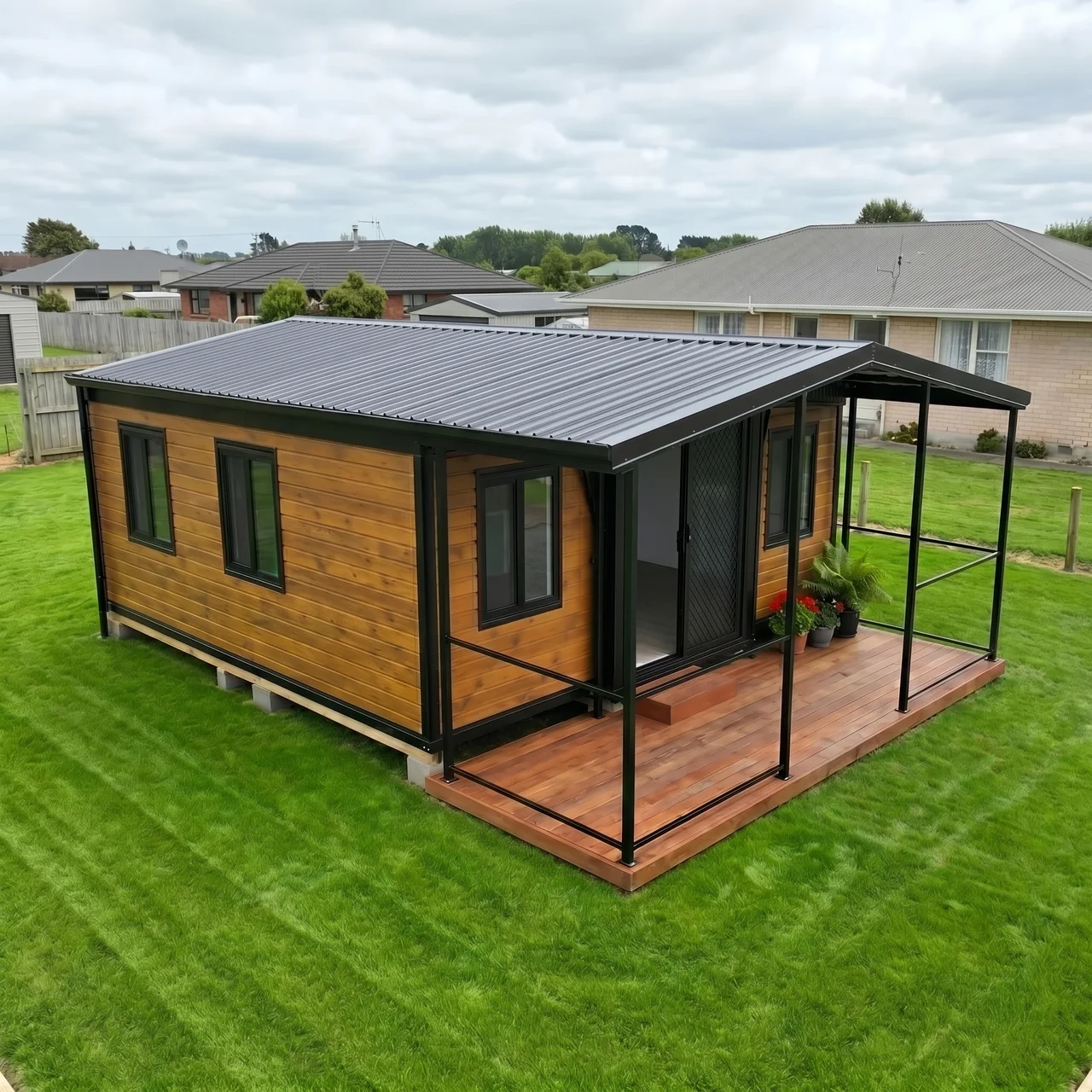 20ft Expander® with veranda on lawn
